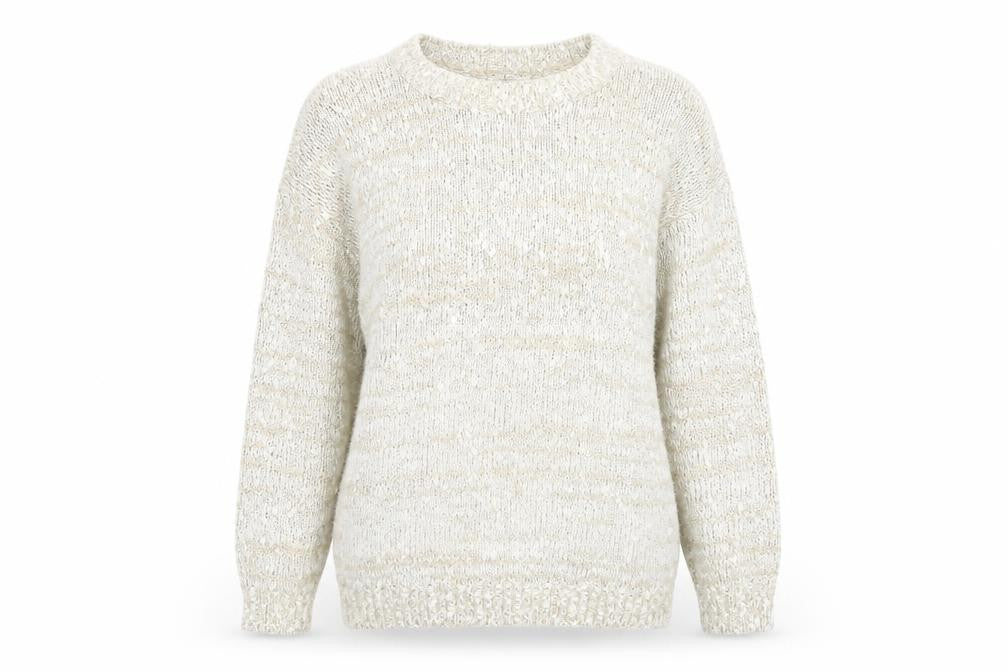 Debenhams Womens Beige Round Neck Acrylic Pullover Jumper Size M