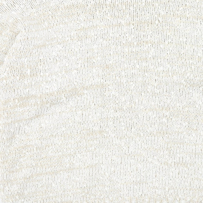 Debenhams Womens Beige Round Neck Acrylic Pullover Jumper Size M