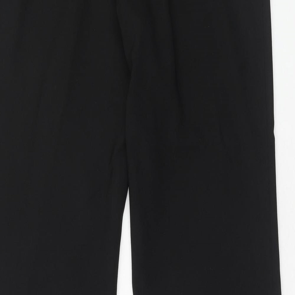 Kit Womens Black Polyester Trousers Size 14 Regular Hook & Eye