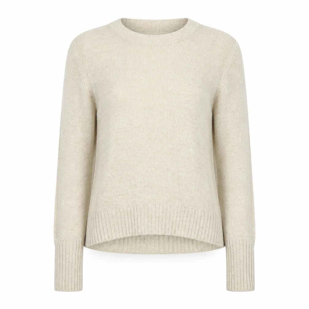 H&M Womens Beige Round Neck Acrylic Pullover Jumper Size XS