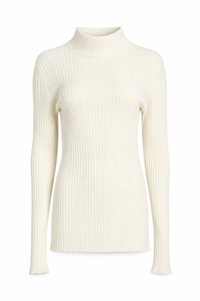 Atmosphere Womens Ivory Mock Neck Viscose Pullover Jumper Size 8