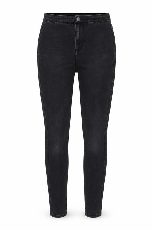 Denim & Co. Womens Black Cotton Jegging Jeans Size 8 L31 in Regular Button