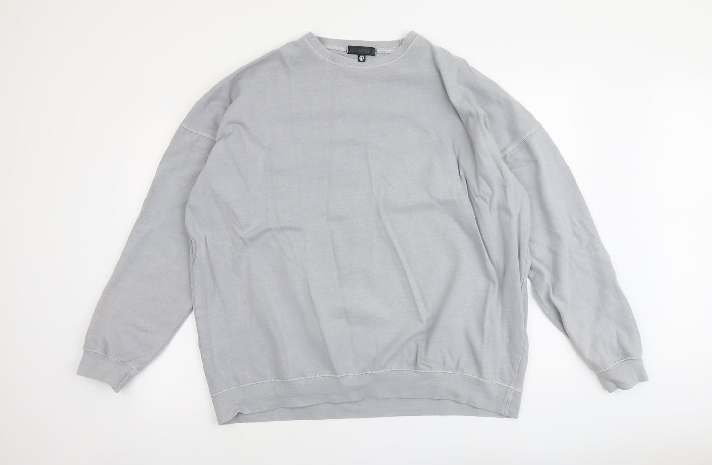 Missguided Womens Grey Cotton Pullover Sweatshirt Size 12 Pullover
