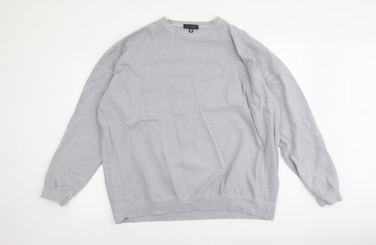Missguided Womens Grey Cotton Pullover Sweatshirt Size 12 Pullover