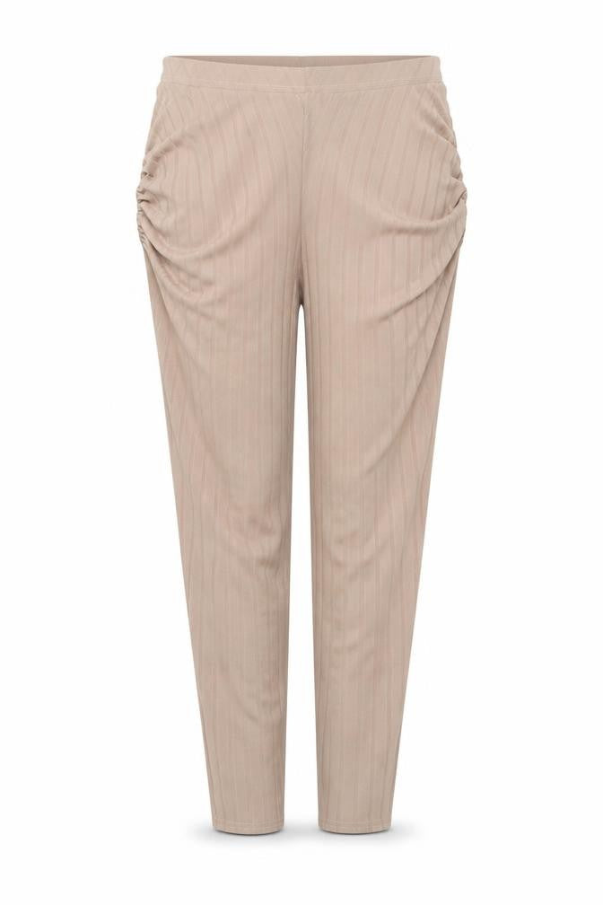 Boohoo Womens Beige Polyester Jogger Trousers Size 14 L26 in Regular - Ruched Detail