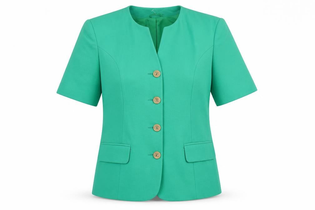 Berkertex Womens Green Jacket Blazer Size 14 Button