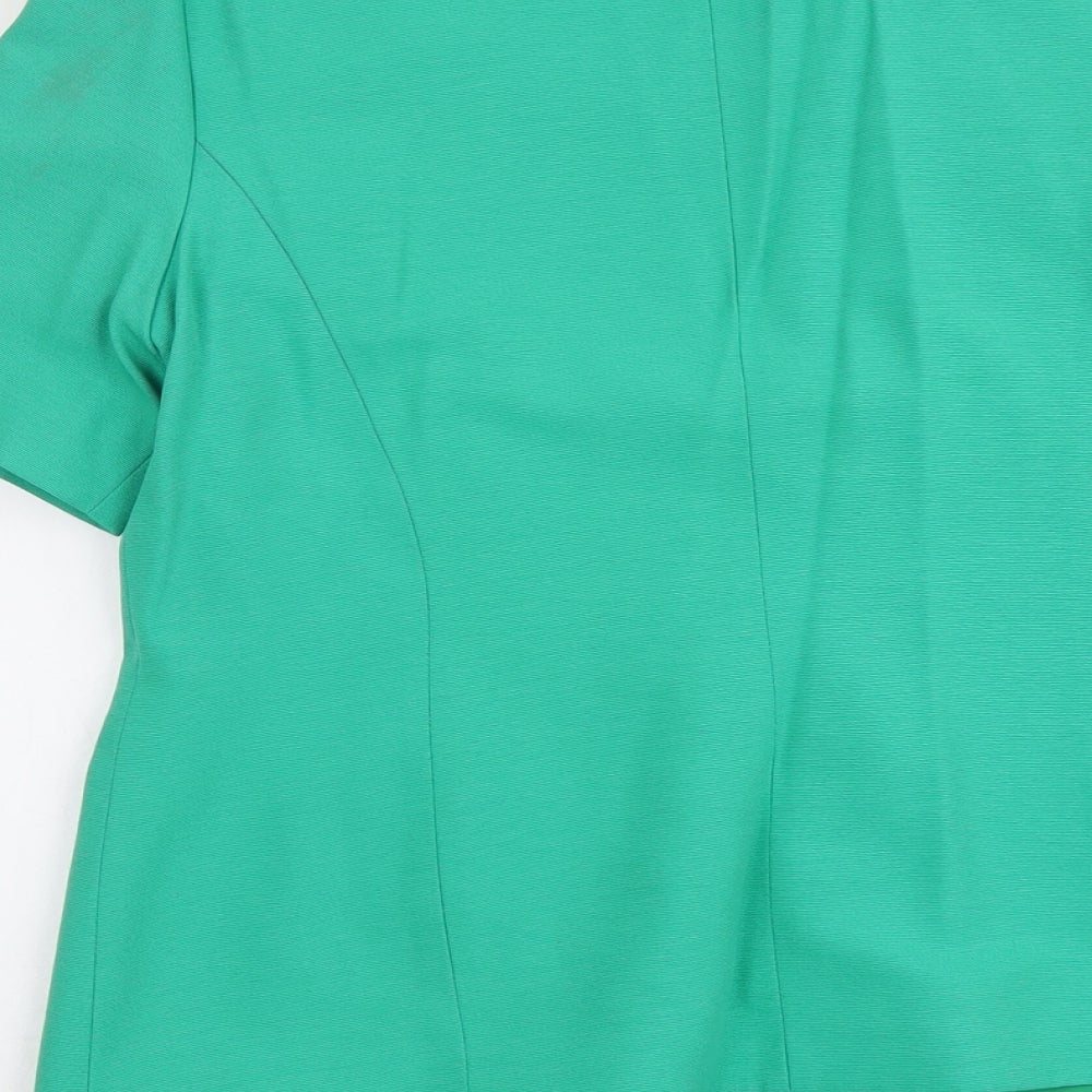 Berkertex Womens Green Jacket Blazer Size 14 Button