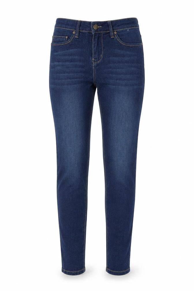Denim & Co. Womens Blue Cotton Skinny Jeans Size 6 L29 in Regular Button