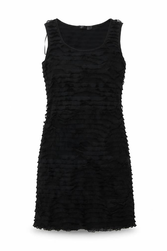 Encuentro Womens Black Polyester Tank Dress Size S Round Neck Pullover