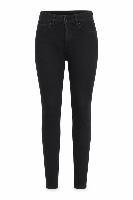 Denim & Co. Womens Grey Cotton Skinny Jeans Size 6 L28 in Regular Button