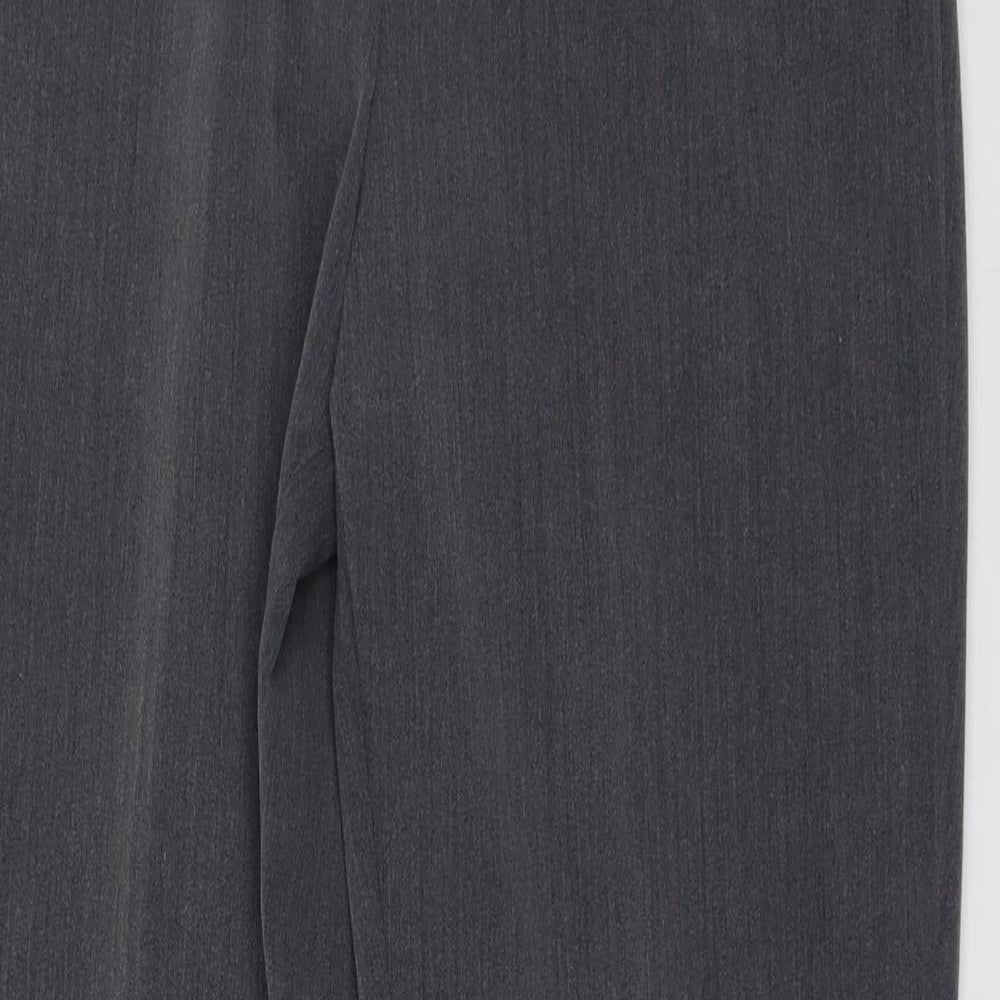 Mia Moda Womens Green Polyester Trousers Size 14 L29 in Regular Button
