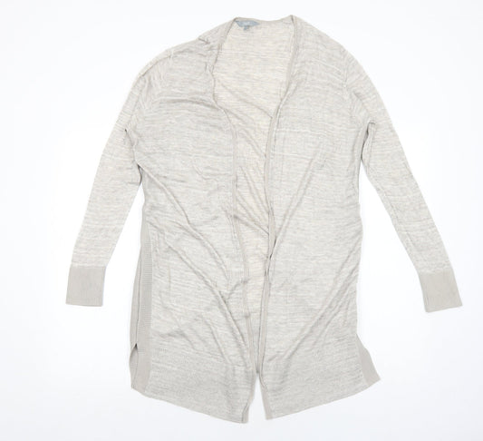 NEXT Womens Beige V-Neck Acrylic Cardigan Jumper Size 12