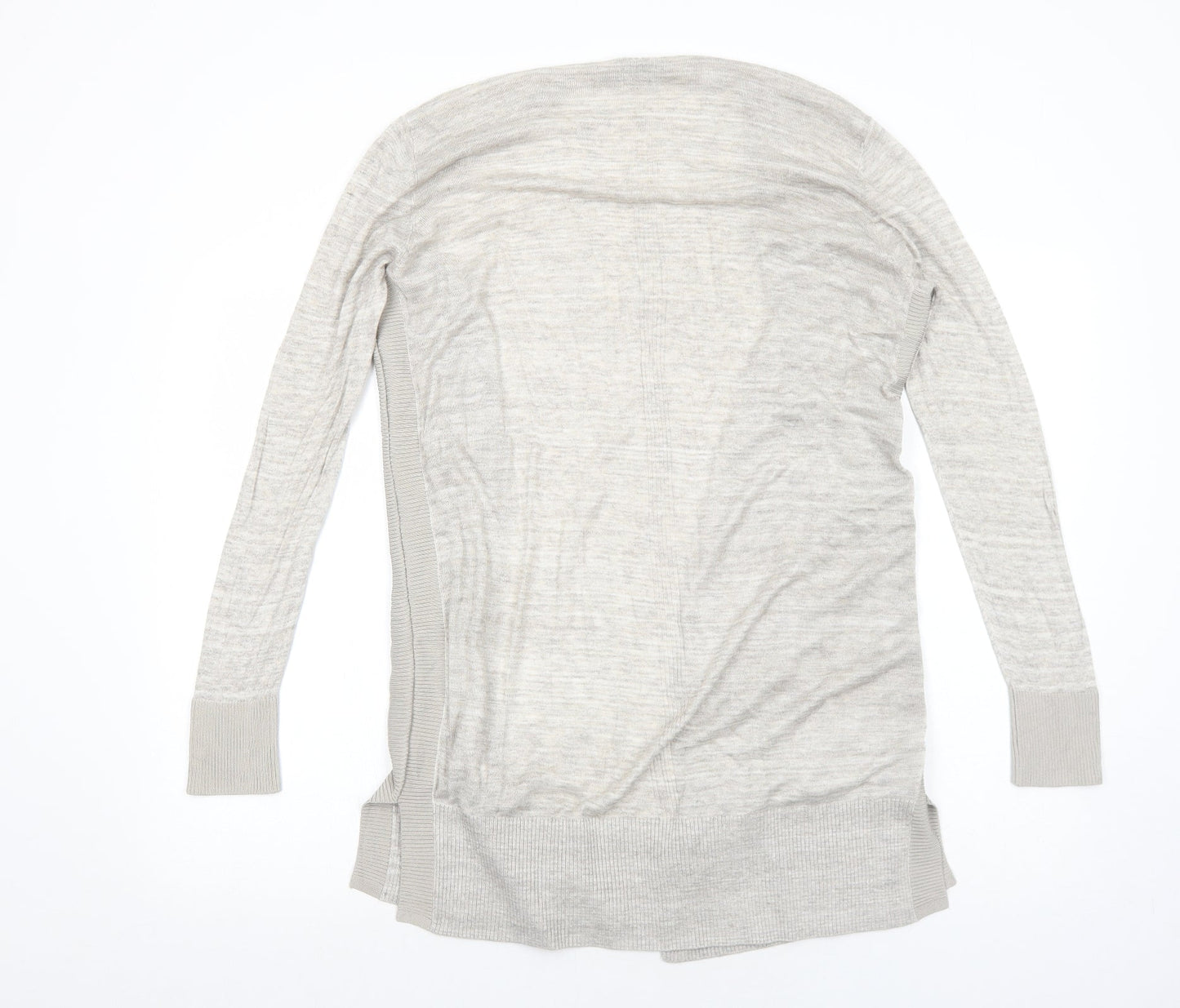 NEXT Womens Beige V-Neck Acrylic Cardigan Jumper Size 12