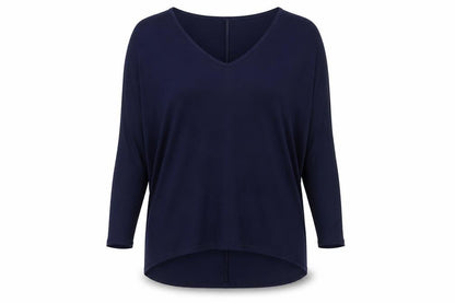 Boohoo Womens Blue Viscose Basic Blouse Size 16 V-Neck
