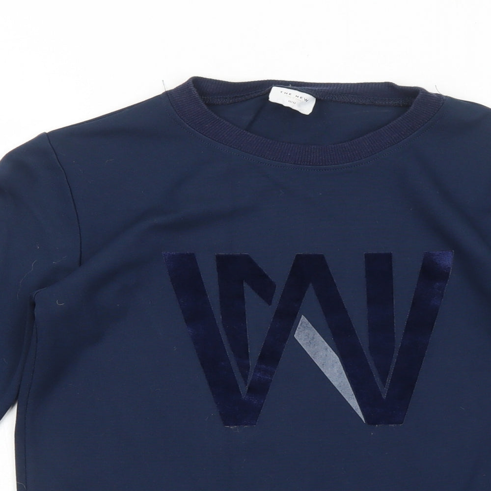 The New Boys Blue Viscose Pullover Sweatshirt Size 11-12 Years Pullover
