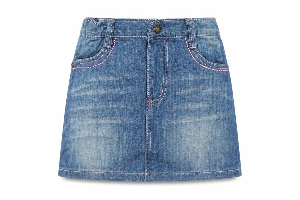 Marco&Lucy Girls Blue Cotton A-Line Skirt Size 9 Years Regular Zip