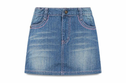 Marco&Lucy Girls Blue Cotton A-Line Skirt Size 9 Years Regular Zip