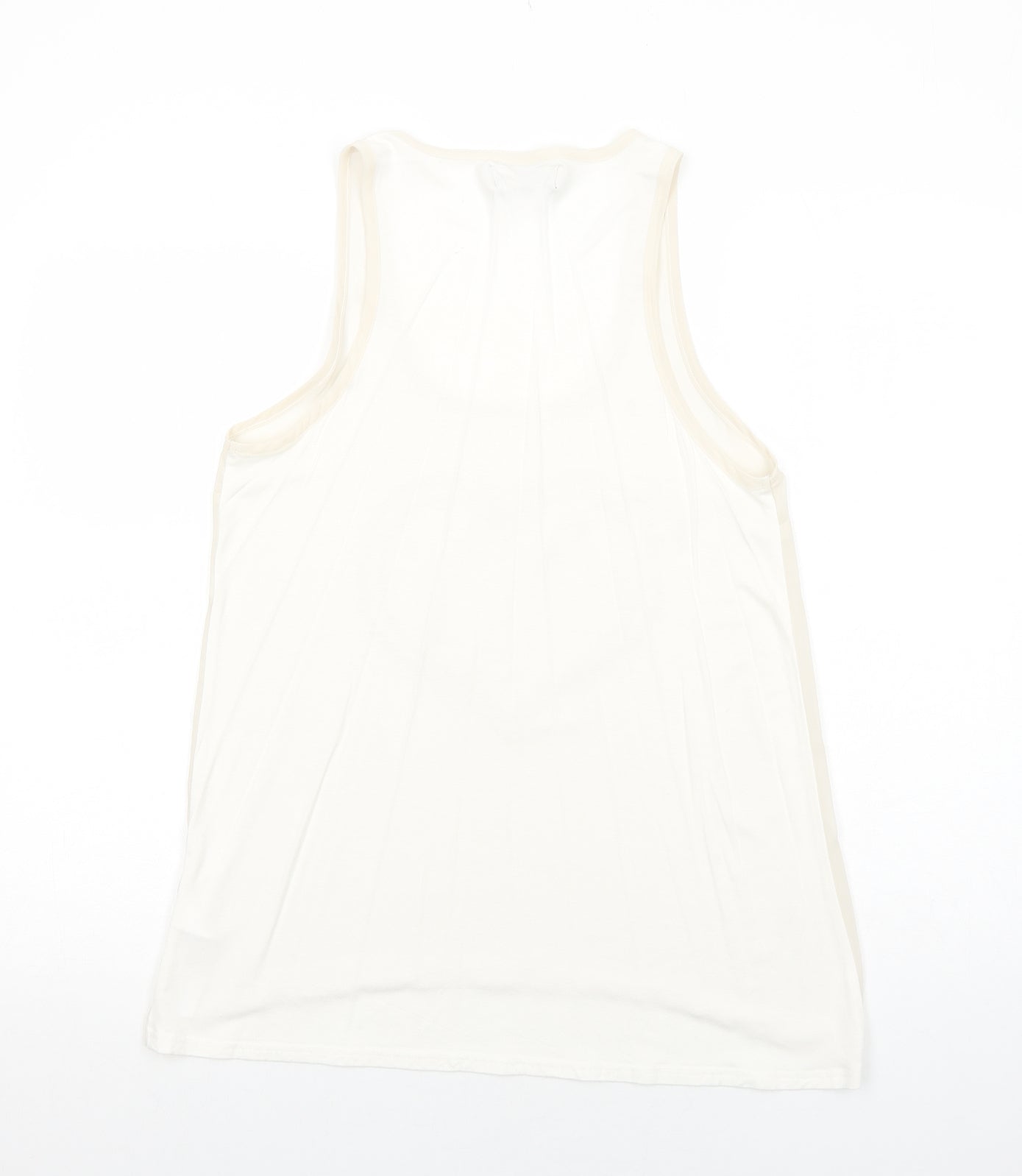 Apricot Womens Ivory Polyester Basic Tank Size M Scoop Neck - Heart