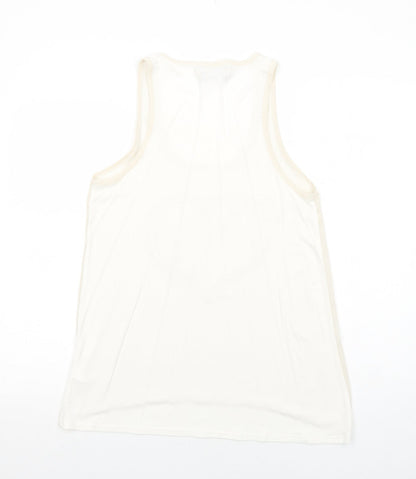 Apricot Womens Ivory Polyester Basic Tank Size M Scoop Neck - Heart