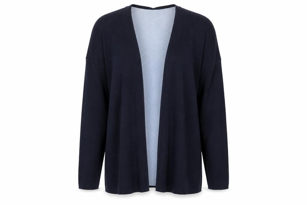 Marks & Spencer Womens Blue V-Neck Polyamide Cardigan Jumper Size 10