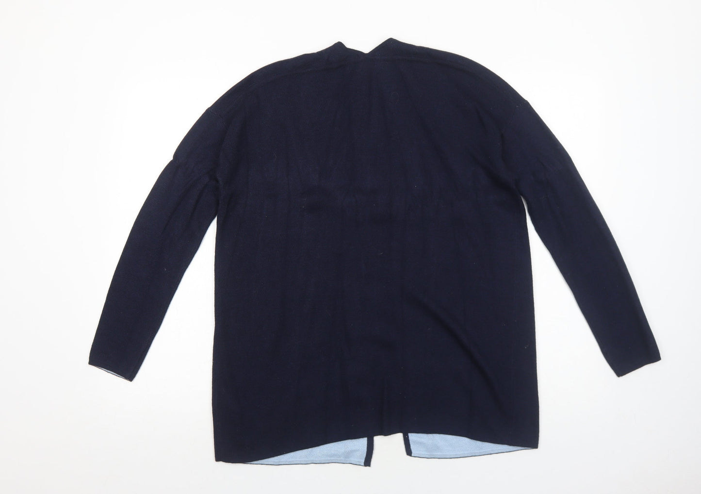 Marks and Spencer Womens Blue V-Neck Polyamide Cardigan Jumper Size 10