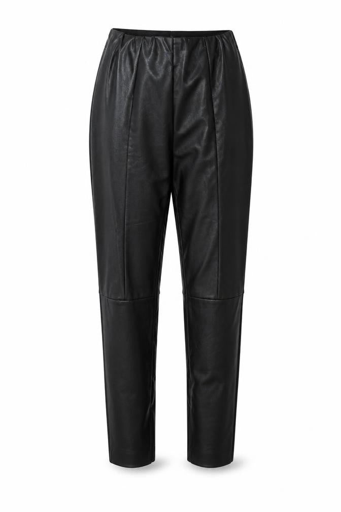 Preworn Womens Black Polyester Trousers Size S Regular Zip