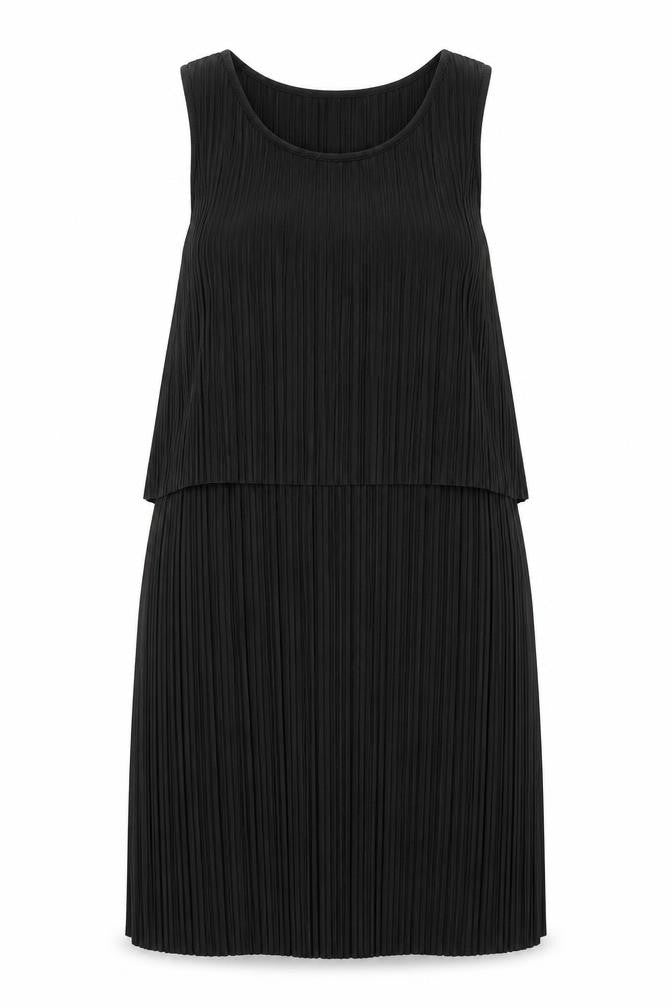 H&M Womens Black Polyester Tank Dress Size S Round Neck Pullover