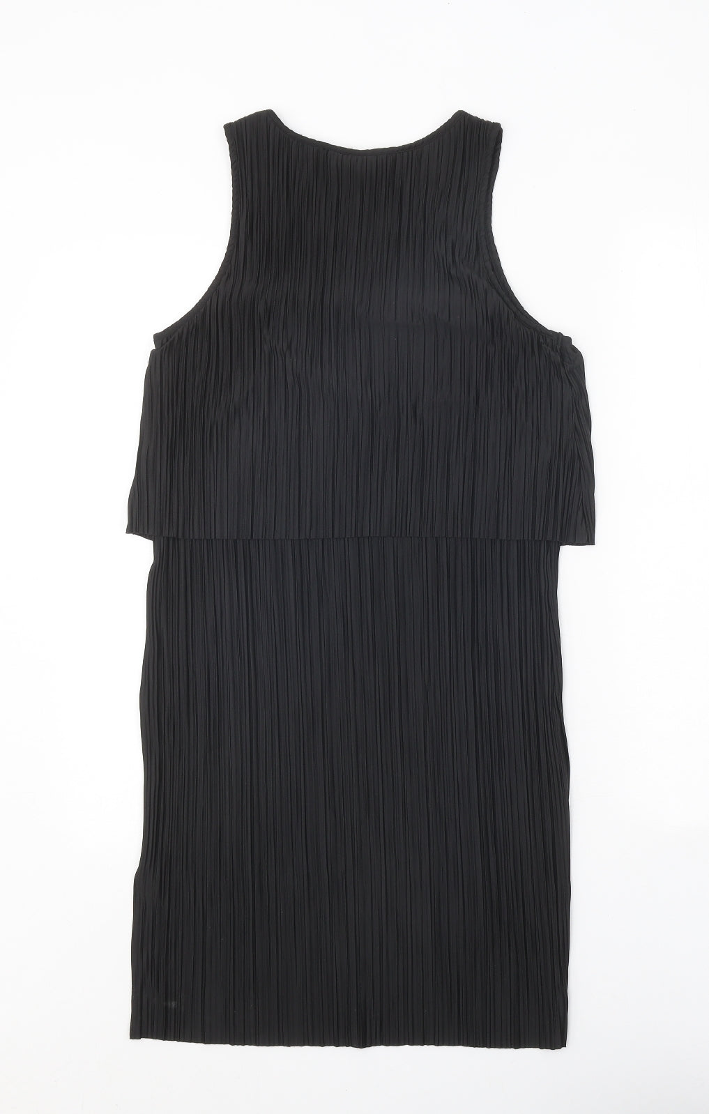 H&M Womens Black Polyester Tank Dress Size S Round Neck Pullover