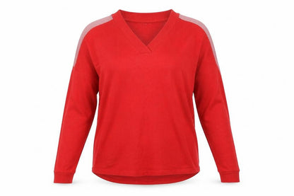Next Womens Red V-Neck Acrylic Pullover Jumper Size 10