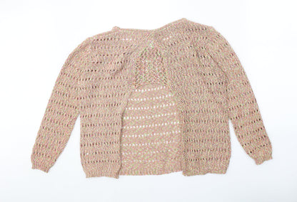OPUS Womens Beige Boat Neck Cotton Pullover Jumper Size 10 - Open Back