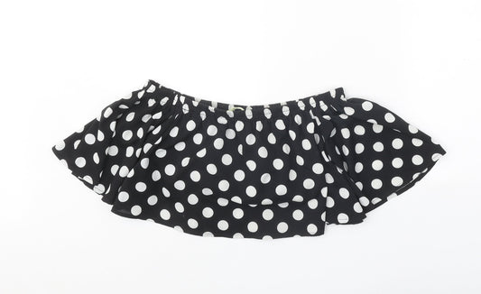 Love & Other Things Womens Black Polka Dot Polyester Camisole Blouse Size S Boat Neck