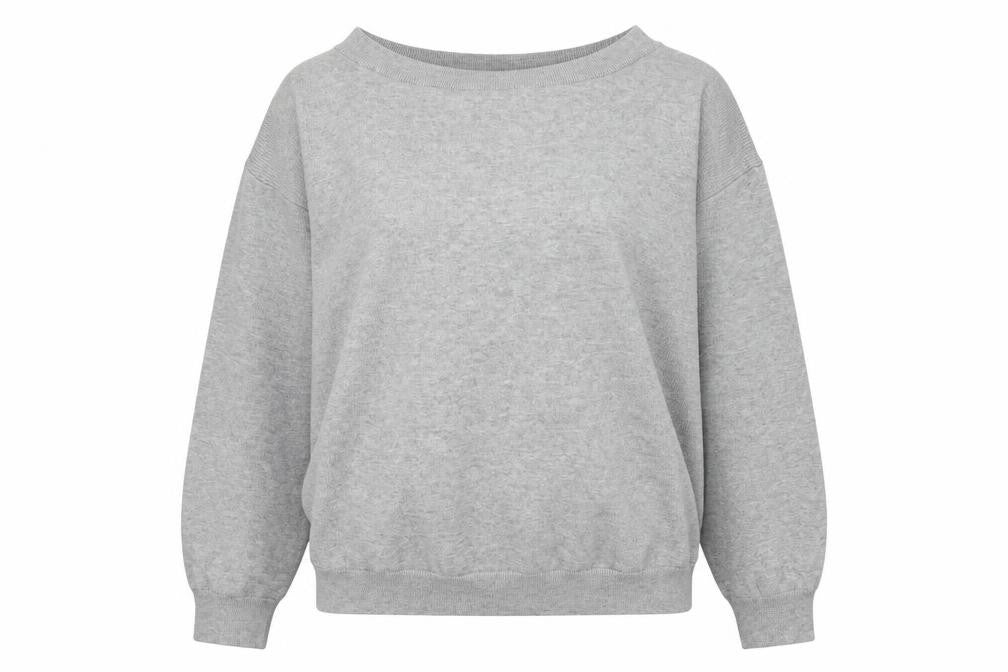 New Look Womens Grey Polyester Pullover Sweatshirt Size L Pullover
