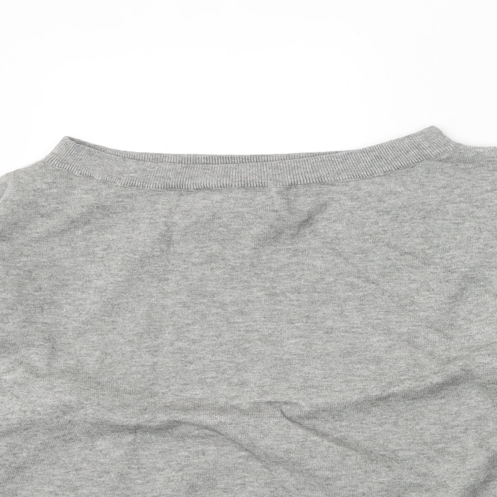 New Look Womens Grey Polyester Pullover Sweatshirt Size L Pullover