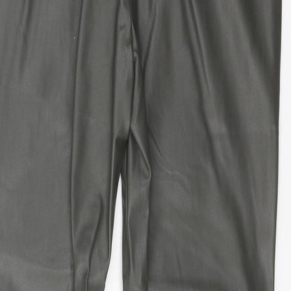 Preworn Womens Grey Polyamide Trousers Size 28 in Regular Zip