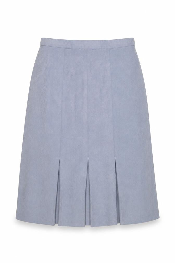 Preworn Womens Blue Polyester A-Line Skirt Size 28 in Zip