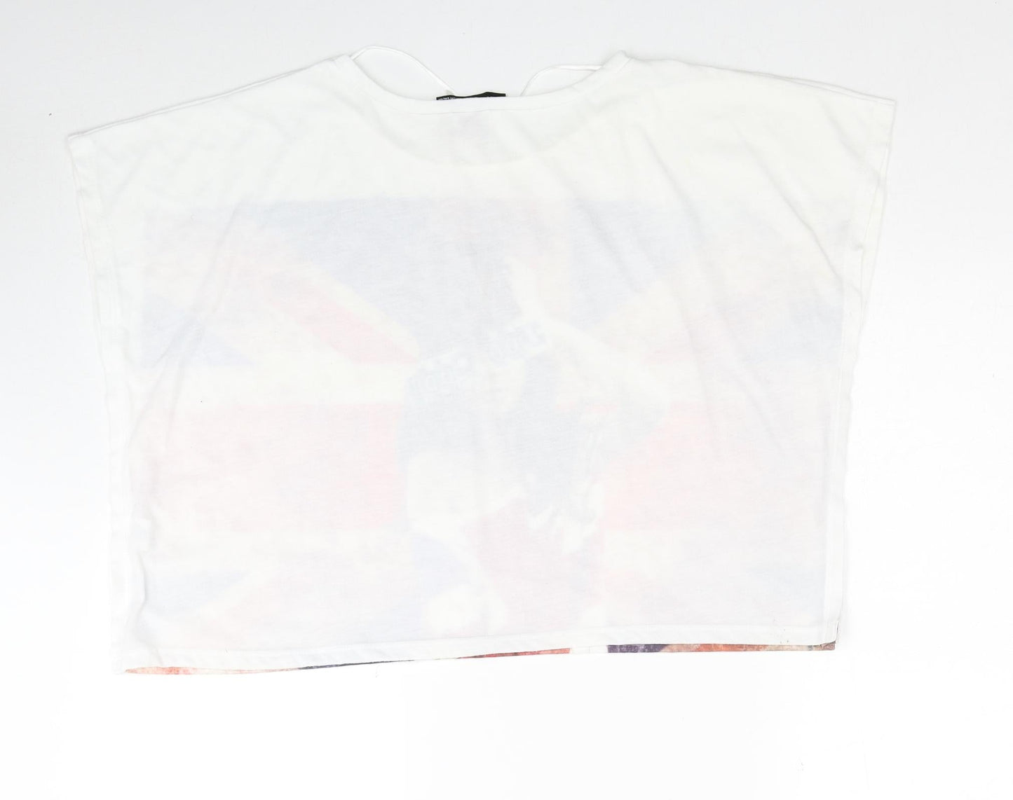 Atmosphere Womens Multicoloured Polyester Basic T-Shirt Size 8 Boat Neck - Too Cool