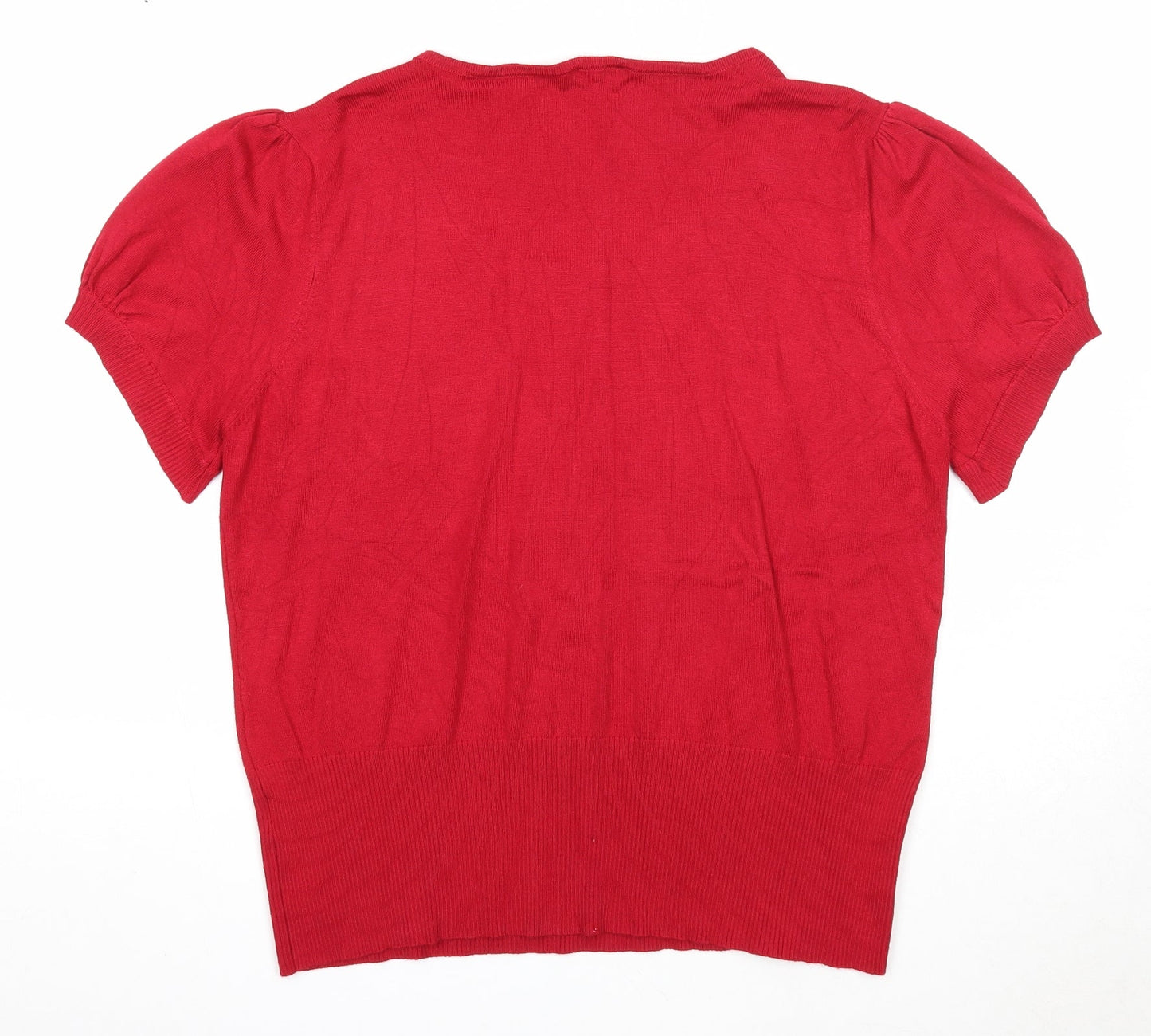 Klass Womens Red Scoop Neck Viscose Pullover Jumper Size 2XL Pullover