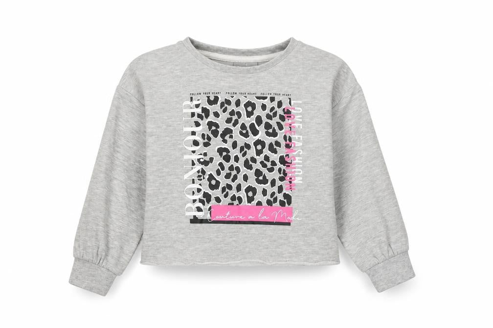 Matalan Girls Grey Viscose Pullover Sweatshirt Size 6 Years Pullover - Bonjour