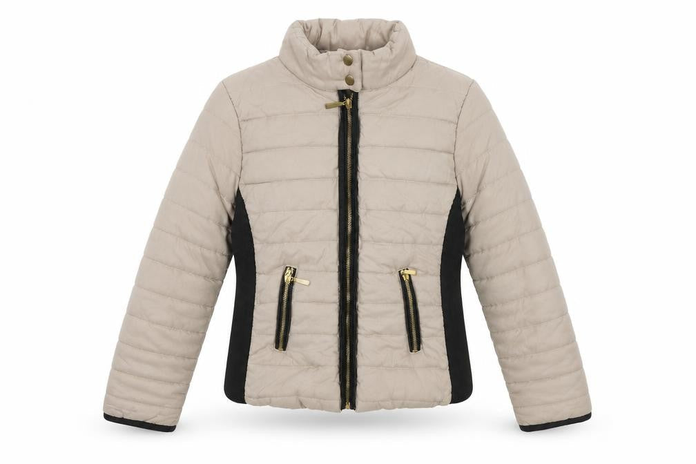 Preworn Womens Beige Puffer Jacket Jacket Size S Zip