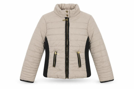 Preworn Womens Beige Puffer Jacket Jacket Size S Zip