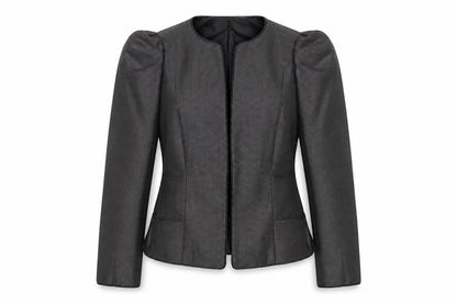 atentif Womens Grey Polyester Jacket Blazer Size 10 - Shoulder Detail