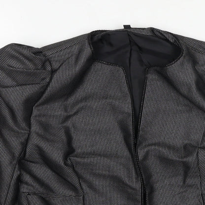 atentif Womens Grey Polyester Jacket Blazer Size 10 - Shoulder Detail