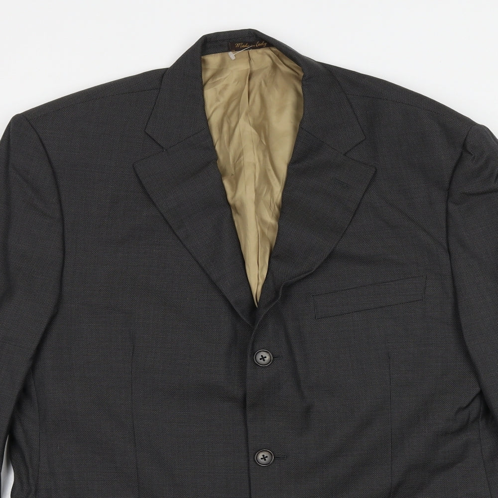 Marks and Spencer Mens Grey Wool Jacket Suit Jacket Size 44 Regular