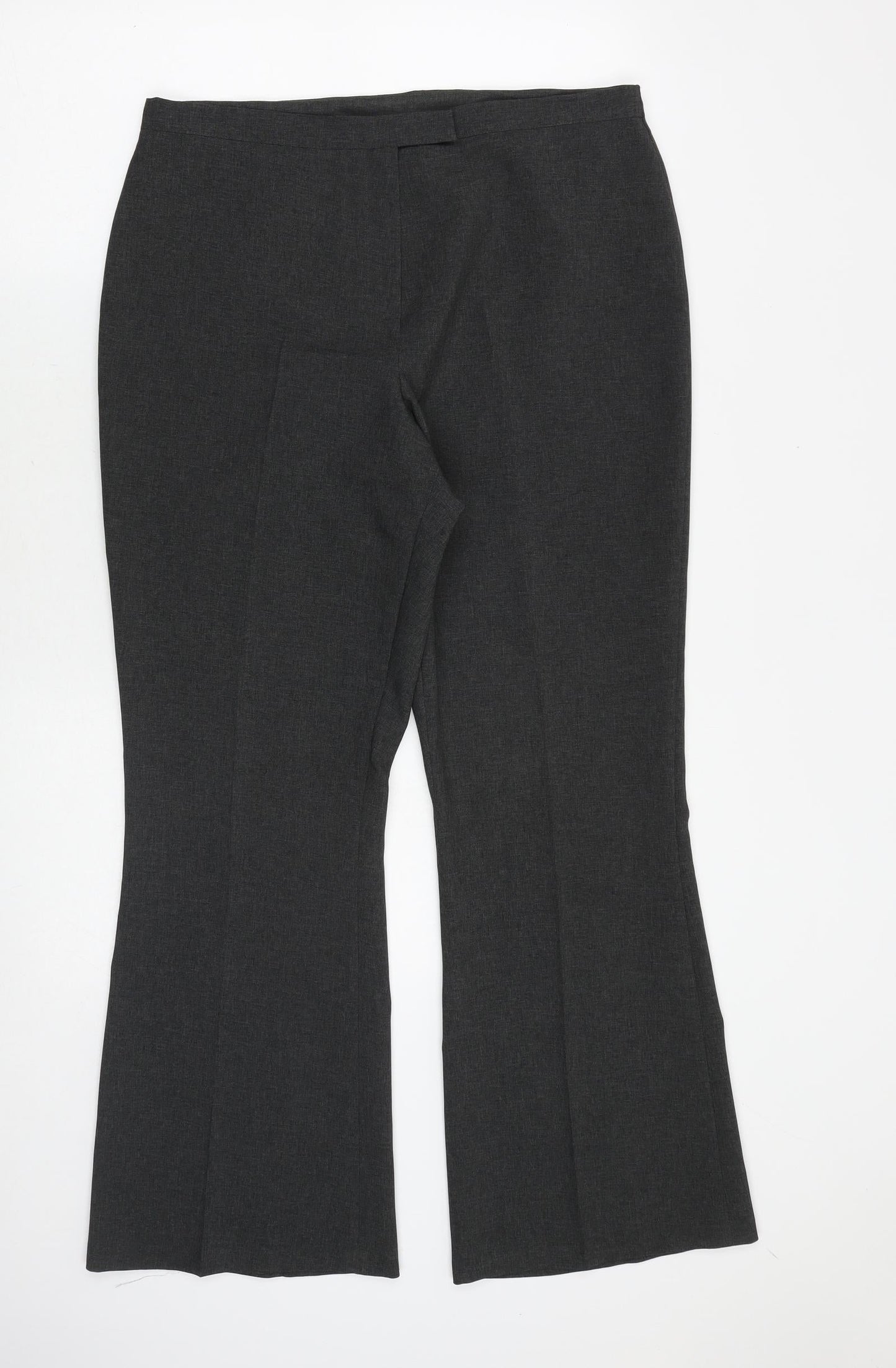 Dorothy Perkins Womens Grey Polyester Trousers Size 14 Regular Zip
