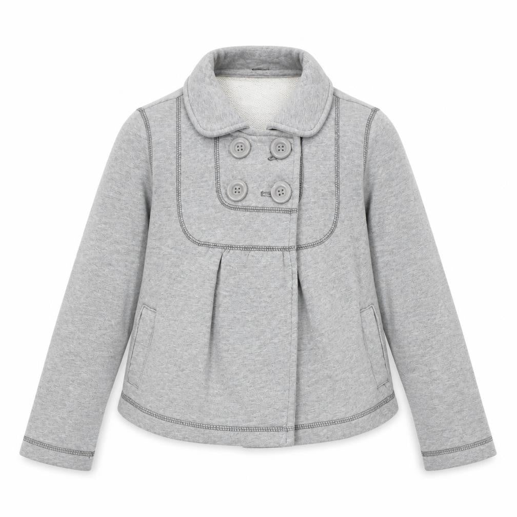 Gap Girls Grey Jacket Size 8-9 Years Button