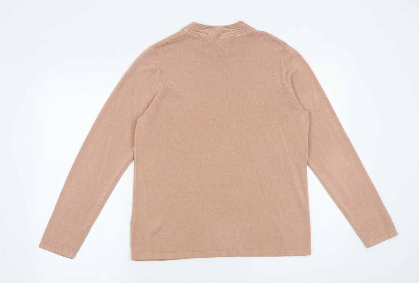 Marks and Spencer Womens Pink Round Neck Acrylic Pullover Jumper Size 14