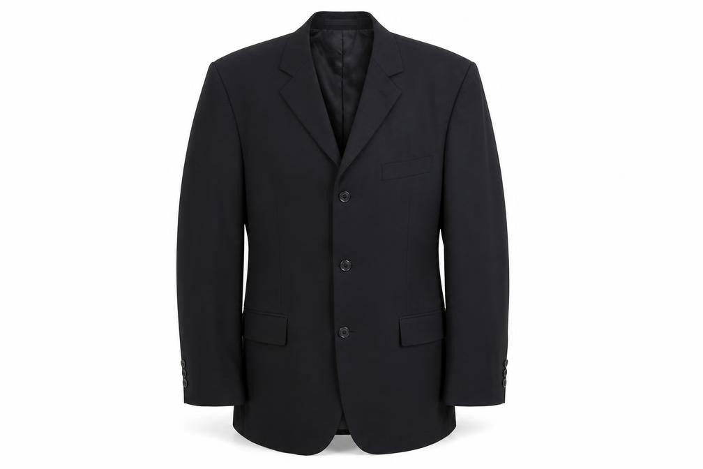 Burton Mens Black Wool Jacket Suit Jacket Size 40 Regular