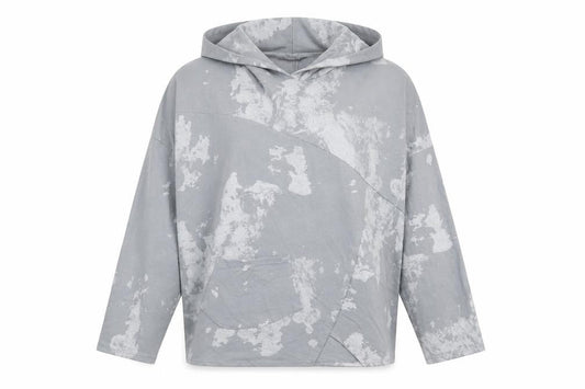 Nabella Womens Grey Geometric Polyester Pullover Hoodie Size S Pullover