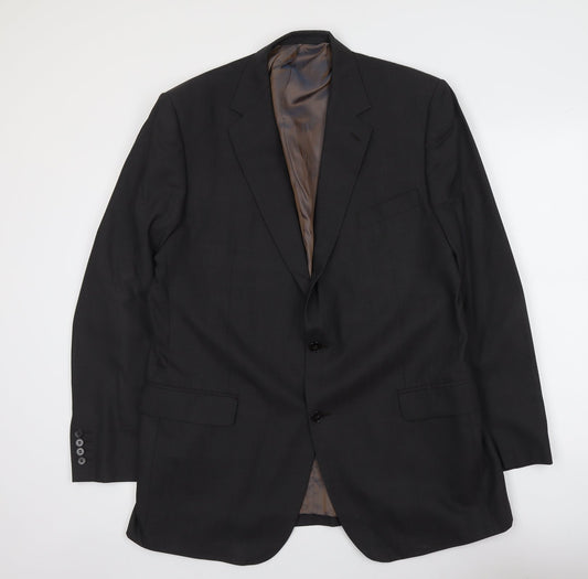 Marks and Spencer Mens Grey Wool Jacket Suit Jacket Size L Regular