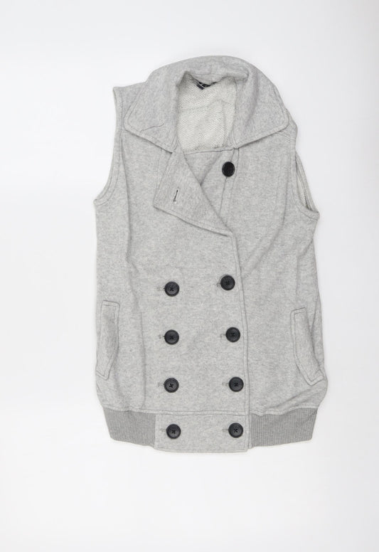 Gap Womens Grey Gilet Jacket Size XS Button
